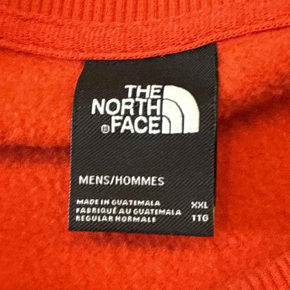 THE NORTH FACE Mens XXL Sweatshirt Embroidered Logo Crewneck Orange